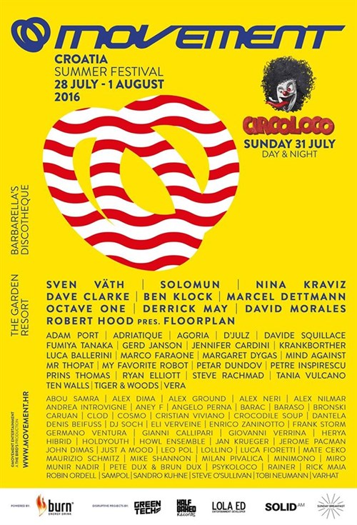 Movement -croatia -2016-final -line -up