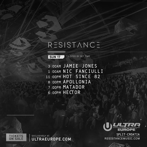 Ultra Europe 2016 Resistance Sunday