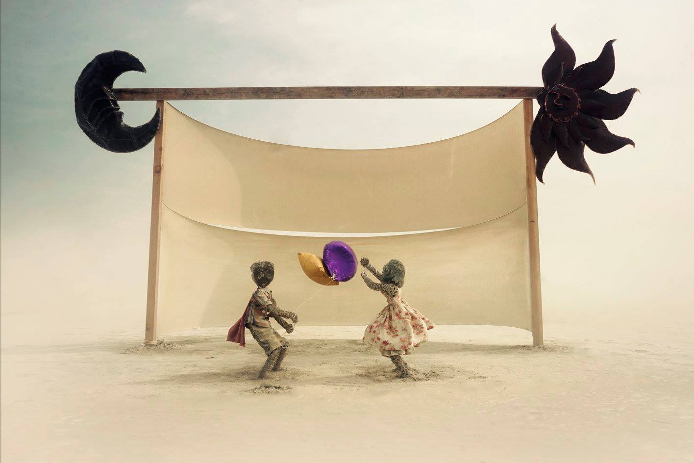 Victor-Habchy_Burining-Man-2014_moon-sun-childern